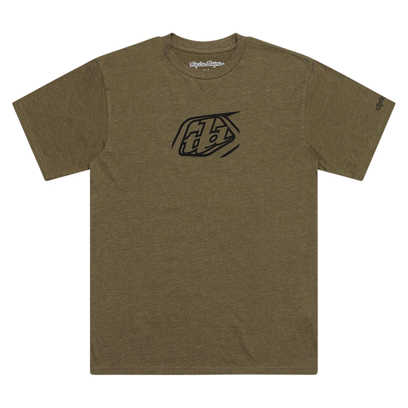 Troy Lee Designs Spring 2025 MX Badge Casual T-Shirt Olive Heather